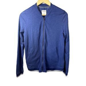 SANDWICH Women's Cotton Zipper Front Track Jacket Blue Size Extra Large